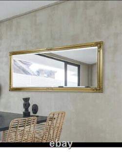 Large Full Length In Gold, Silver And White Wall Floor Mirror 72x162 cm