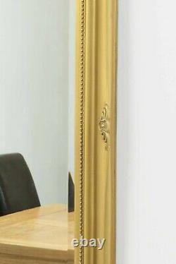 Large Gold Antique Full Length Wall/Leaner Bevelled Mirror 140cmX109cm RRP £150