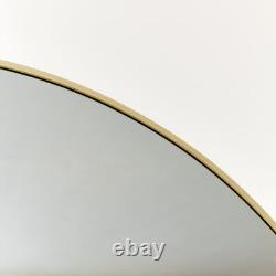 Large Gold Arched Wall Mirror 90cm x 120cm minimalist thin framed overmantle