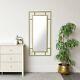 Large Gold Bamboo Framed Wall Mirror 120cm x 60cm glamorous luxurious