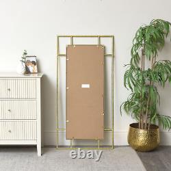 Large Gold Bamboo Framed Wall Mirror 120cm x 60cm glamorous luxurious