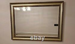 Large Gold Bevelled Glass Wall Mirror