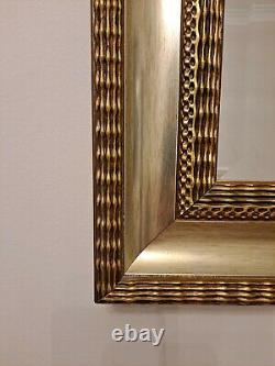 Large Gold Bevelled Glass Wall Mirror
