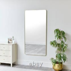 Large Gold Curved Framed Wall / Leaner Mirror 160cm x 80cm full length