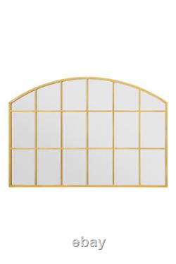 Large Gold Frame Arch Over Mantle Wall Mirror 43x 29 110x75cm MirrorOutlet