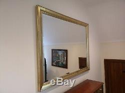 Large Gold-Framed Antique Style Wall Mirror 44x34 (112cmx87cm)