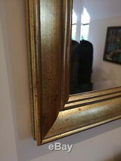 Large Gold-Framed Antique Style Wall Mirror 44x34 (112cmx87cm)