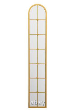 Large Gold Framed Arched Leaner-Wall Mirror 67 X 12 170 x 30cm MirrorOutlet