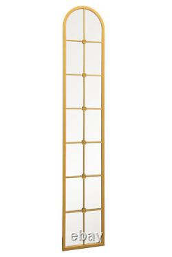 Large Gold Framed Arched Leaner-Wall Mirror 67 X 12 170 x 30cm MirrorOutlet