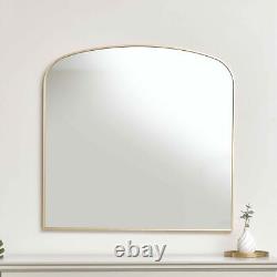 Large Gold Framed Arched Wall Mirror 92cm x 91cm thin framed minimal