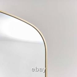 Large Gold Framed Arched Wall Mirror 92cm x 91cm thin framed minimal