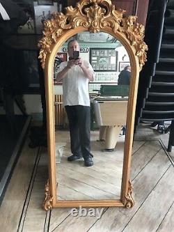 Large Gold Ornate Antique Style Wall Mounted Mirror Full length