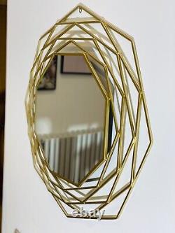 Large Gold Premium Large Octagonal Mirror Hanging Wall Mirror
