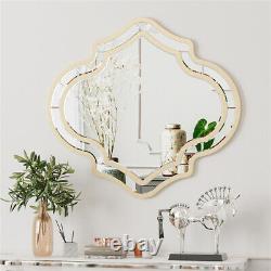 Large Gold Wall Mirror Glass Frame Living Room Hallway Modern Home Decor Display