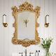 Large Golden Ornate Mirror Shabby Chic Framed Wall Hanging Decorativ Baroque Art