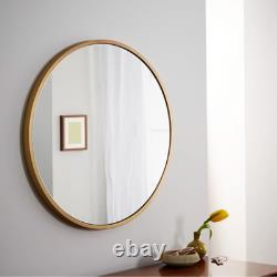 Large Industrial Round Wall Mirror Glass Wall Metal Frame Bathroom Decor 80cm UK