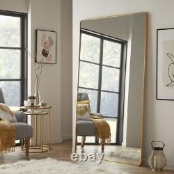 Large Leaning Mirror Full Length Gold Metal Frame Dressing Modern 180cm x 110cm