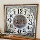 Large Mirrored Wall Clock Moving Mechanism Art Deco Style Antique Gold Frame
