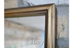 Large Modern Rectangular Wall Hanging Mirror Old Gold Frame 110cm x 70cm