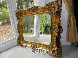 Large Opulent Gold antique gold or white oversized double frame wall mirror 120
