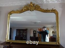 Large Ornate LAURA ASHLEY Mirror PATRICIA GOLD Gilt Over Mantle Bevelled Edge