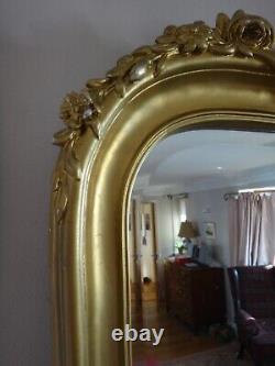 Large Ornate LAURA ASHLEY Mirror PATRICIA GOLD Gilt Over Mantle Bevelled Edge