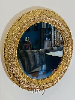 Large Premier Gold Patterned Round Hanging Wall Mirror