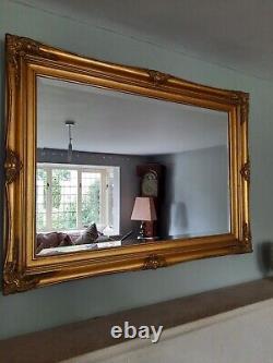 Large Rectangle Gilt Framed Antique Style Wall Mirror