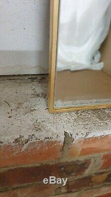 Large Simplicity Mantle Gold Framed Arched Wall Overmantle Mirror