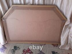 Large Unusual Shaped Over Mantle/ Wall Mirror In Golden Frame Size 39 By 27