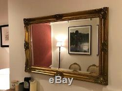 Large Vintage Gold Gilt Framed Wall Mirror 89.5cm x 64cm