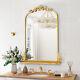 Large Vintage Wall Mirror Indoor Bathroom Arched Vanity Makeup Mirror With Stand