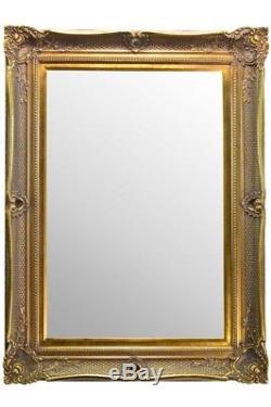 Large Wall Mirror 4Ft X 3Ft 119 X 88cm Frame Gilt Gold Shabby Chic Ornate