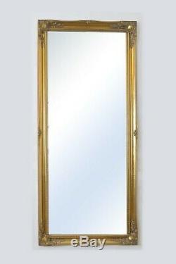 Large Wall Mirror 5Ft6 x 2Ft6 167cm x 76cm Gold Ornate Antique Style Mounted