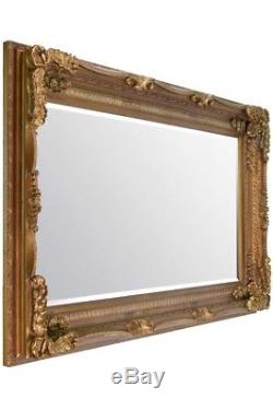 Large Wall Mirror Frame Gold Leaner Antique Style 6Ft X 3Ft 175cm X 89cm