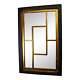 Large Wall Mirror Geometric Black & Gold Decorative Wall Mirror 70cm x 45cm