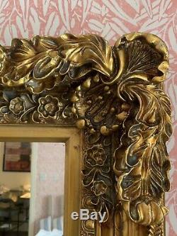 Large Wall Mirror Ornate Decorative Gold Frame Vintage Antique Mantle