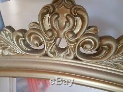 Large Wall Mirror Ornate Decorative Gold Frame Vintage Antique Mantle Mirror
