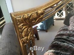 Large Wall mirror, antiqued gold frame, antique edge mirrors with bevelled edge