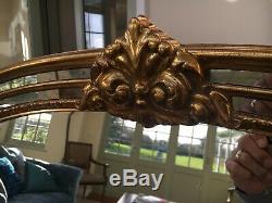 Large Wall mirror, antiqued gold frame, antique edge mirrors with bevelled edge