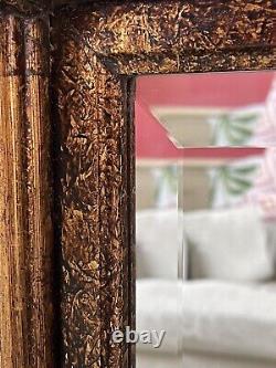 Large bevelled edge reproduction vintage framed mirror