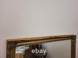 Large gold gilt framed wall mirror 130cm x 106cm