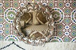 Large mirror circle Mirror Moroccan vintage mirror wall decor Metal Mirror brass