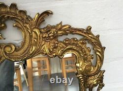 Large vintage wall mirror gold frame French Chateau Baroque-style ornate heavy
