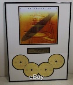 Led Zeppelin 24kt Gold Plated Professionlly Framed Wall CD Set Winterland Decor
