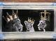 Lion Family Picture Liquid Art Mirror Frame King Queen Prince Wall Hung 85x45 cm