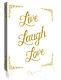 Live Laugh Love Glittery Faux Gold Quote Canvas Wall Art Picture Print