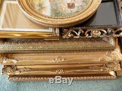 Lot of 14 Vintage Gold Gilt Very Ornate Picture Frames Feature Wall