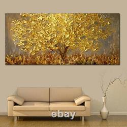Lovely Gold Tree Abstract Wall Handpainted Oil Painting Canvas For Home Decor