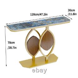 Luxury Marble Console Table Gold Frame Accent Table Aisle Wall Partition Decor